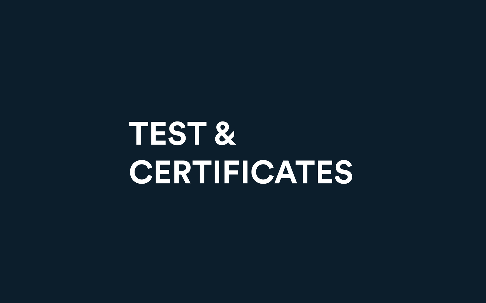 Test & Certificates Normann Copenhagen