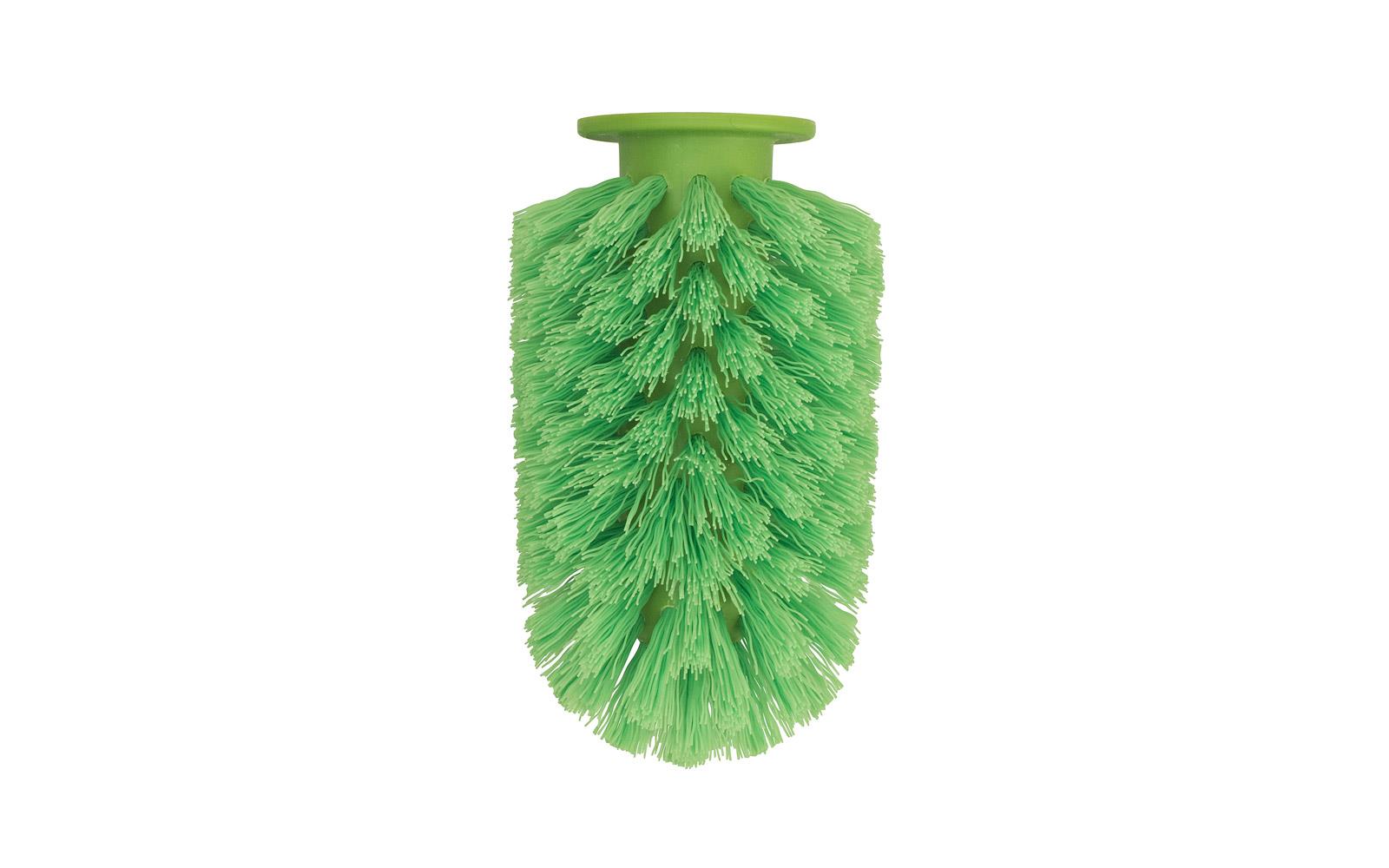 green toilet brush