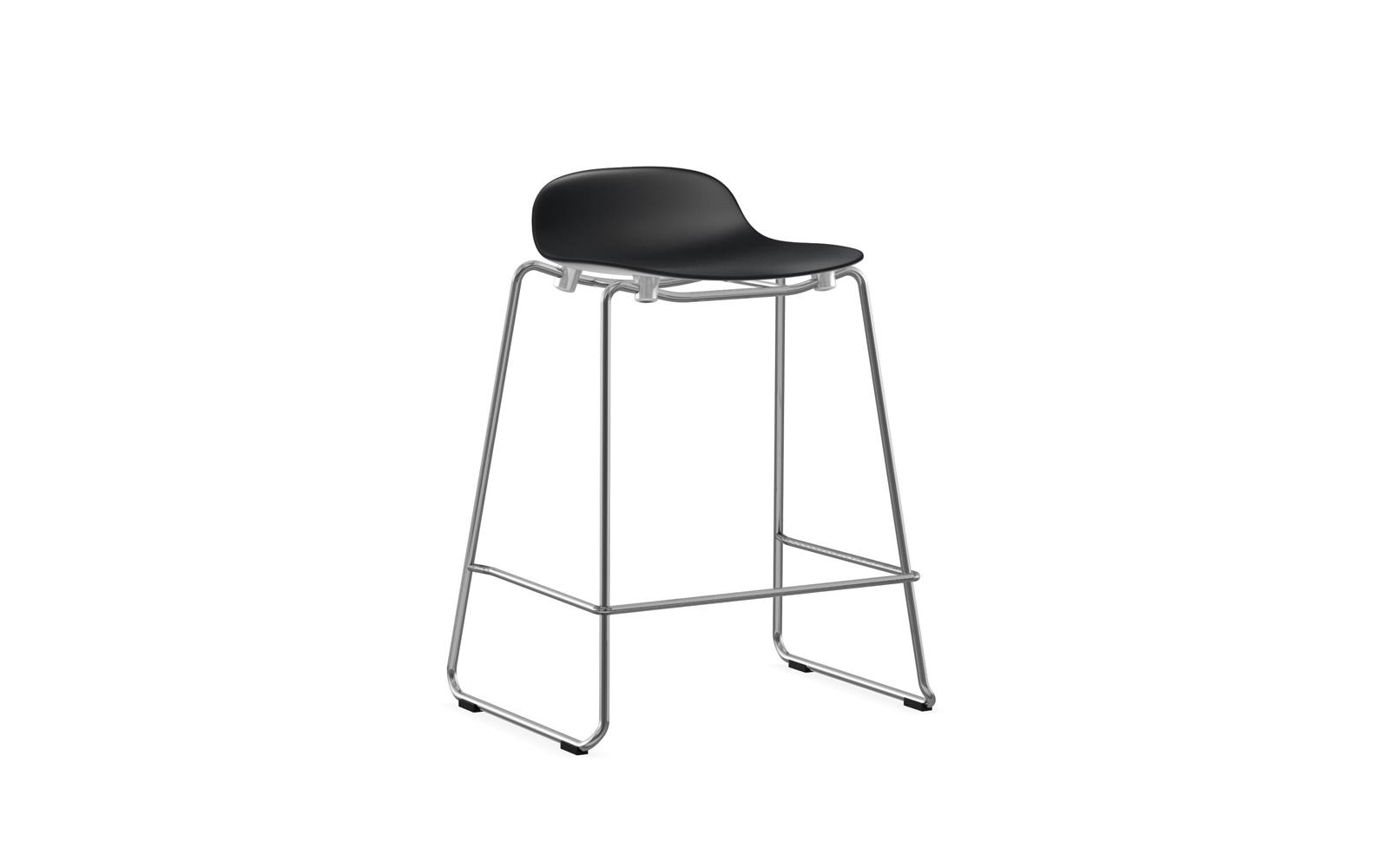 Black Form Stacking Barstool 65 Cm Modern Design Barstool