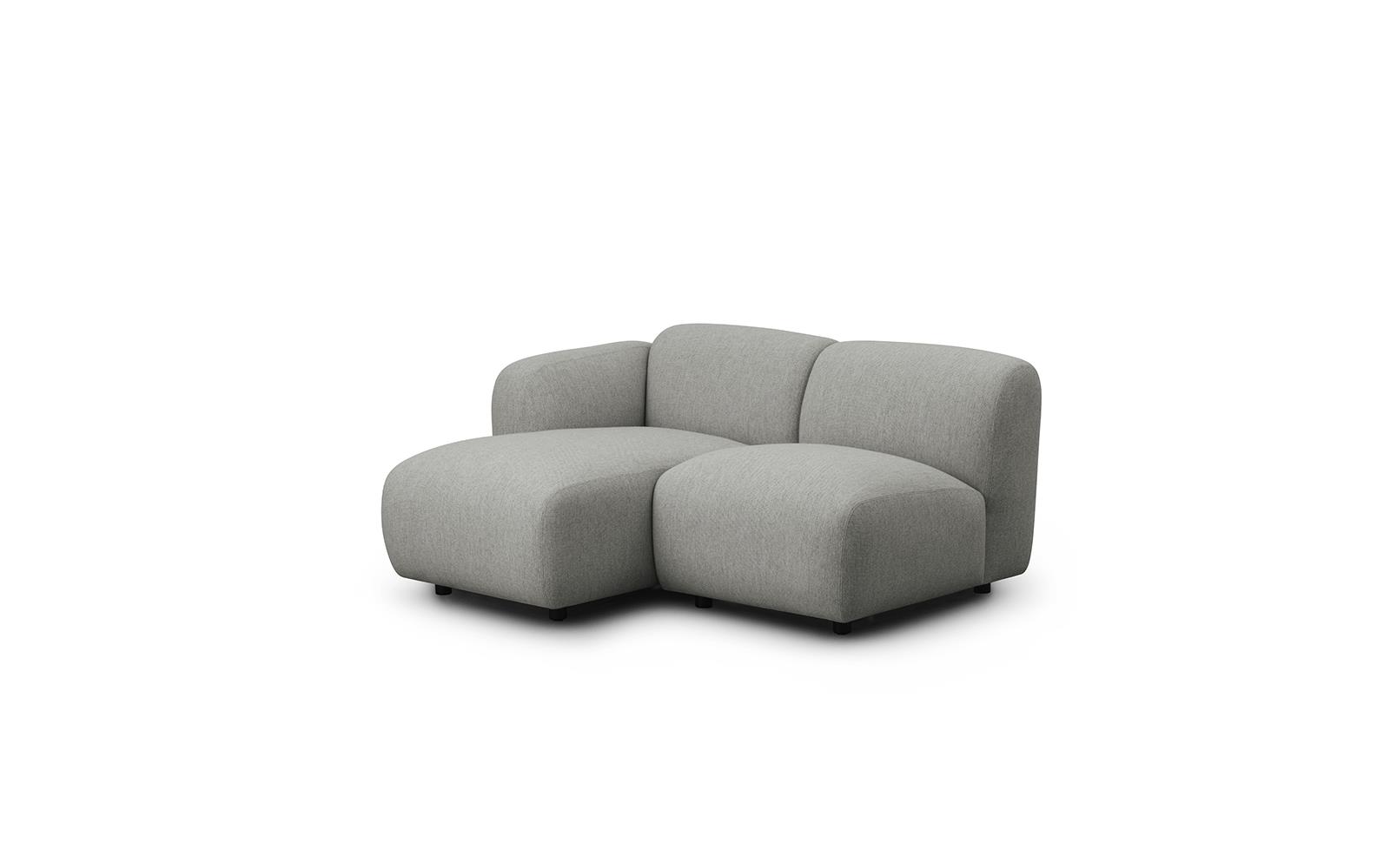 Soft Modular Sofa 2-Seater, Chaise Longue